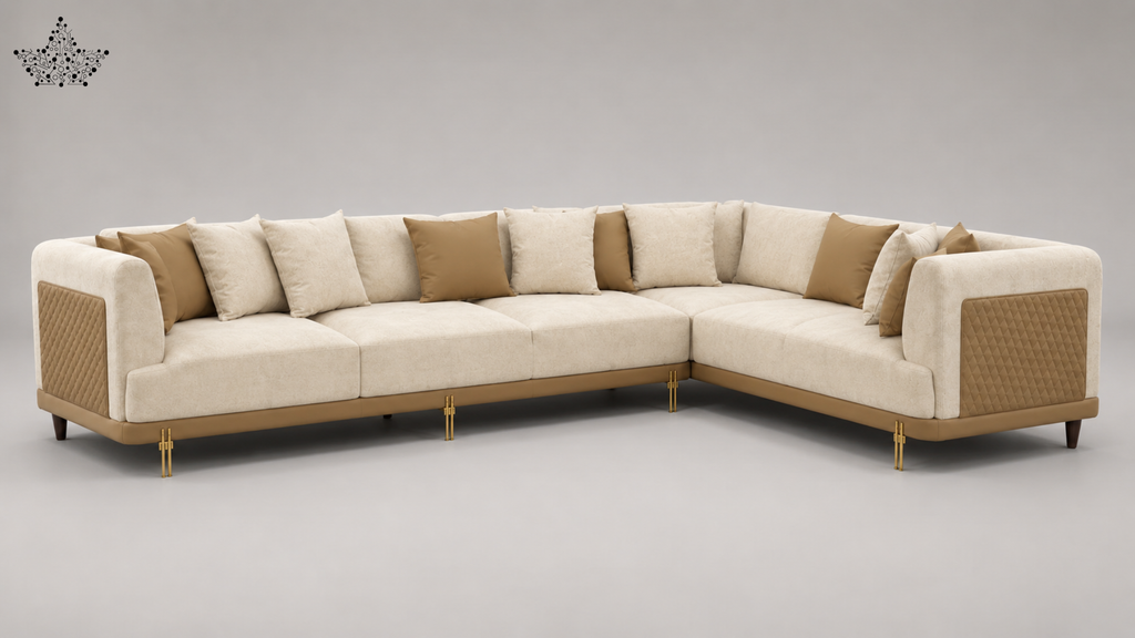 Elara Gold Sofa