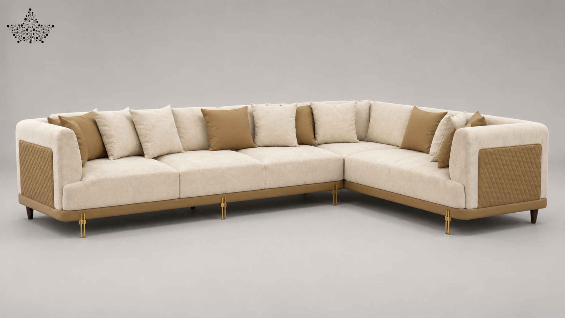 Elara Gold Sofa