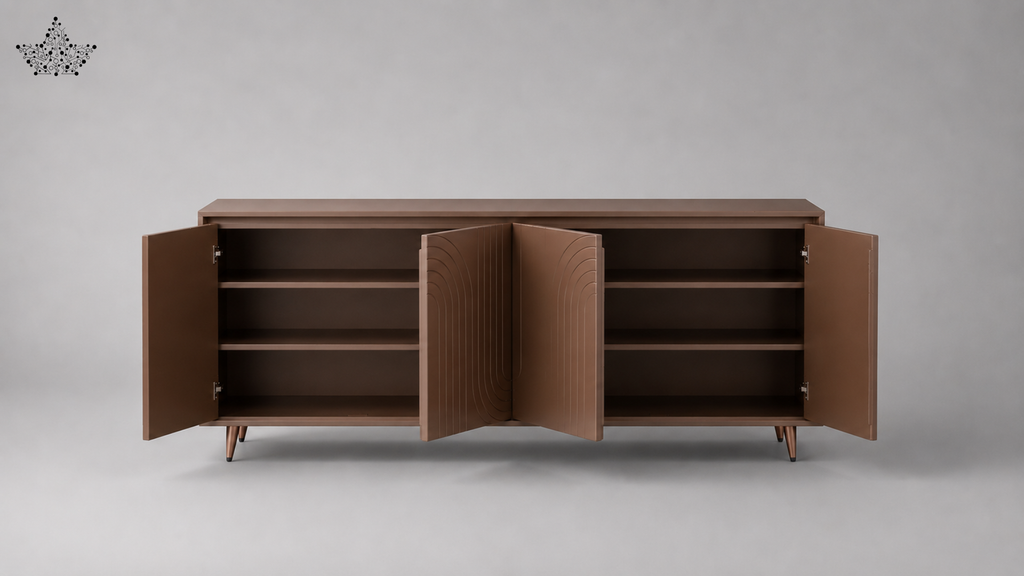 Arc Sideboard – Art Deco 4-Door Storage Cabinet