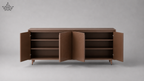 Arc Sideboard – Art Deco 4-Door Storage Cabinet