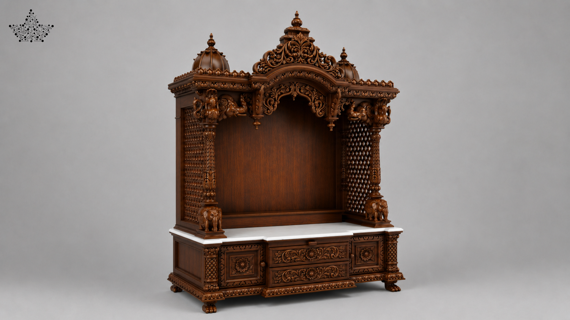 Traditional Arch Pooja Mandir