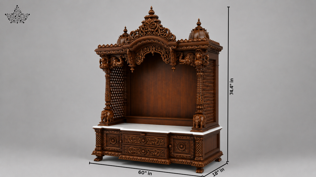 Traditional Arch Pooja Mandir