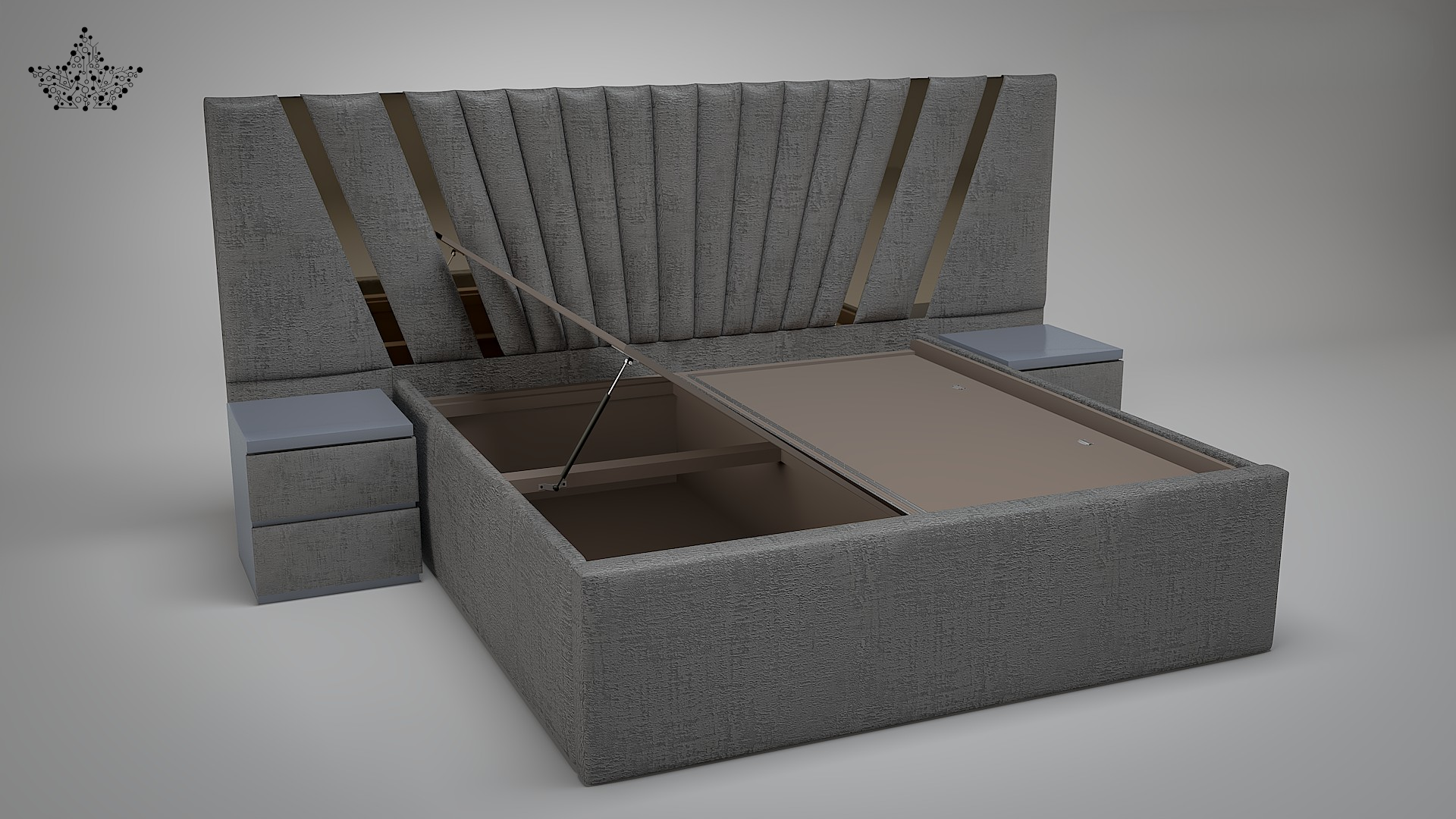 Big Luxury Upholstered Bed | Ardas Interior