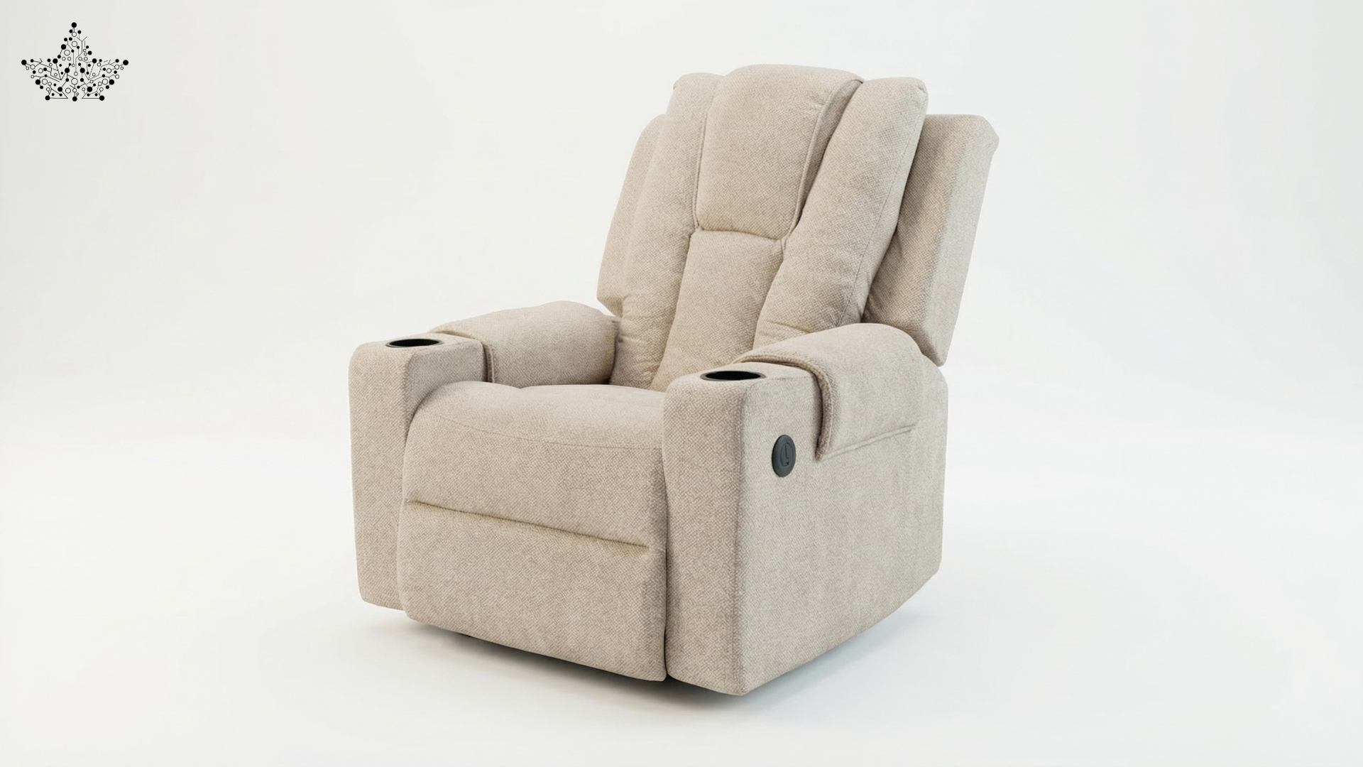 Rocking Revolving Recliner | Fabric Buckle