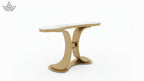 Orb Gold Console Table with Marble Top