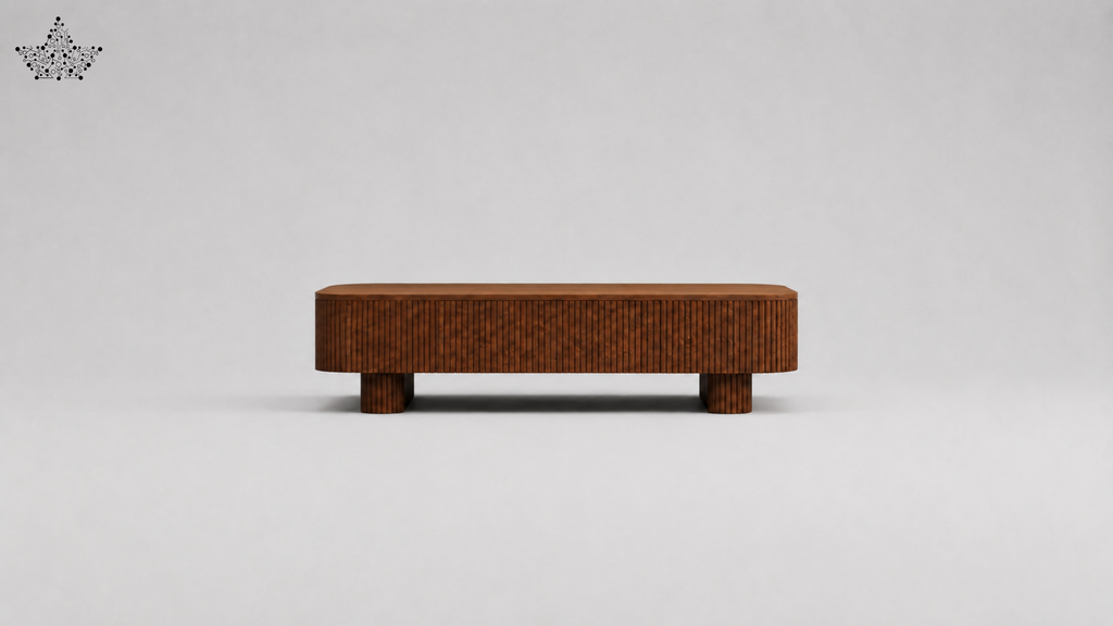 Curved Walnet Centre Table