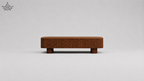 Curved Walnet Centre Table