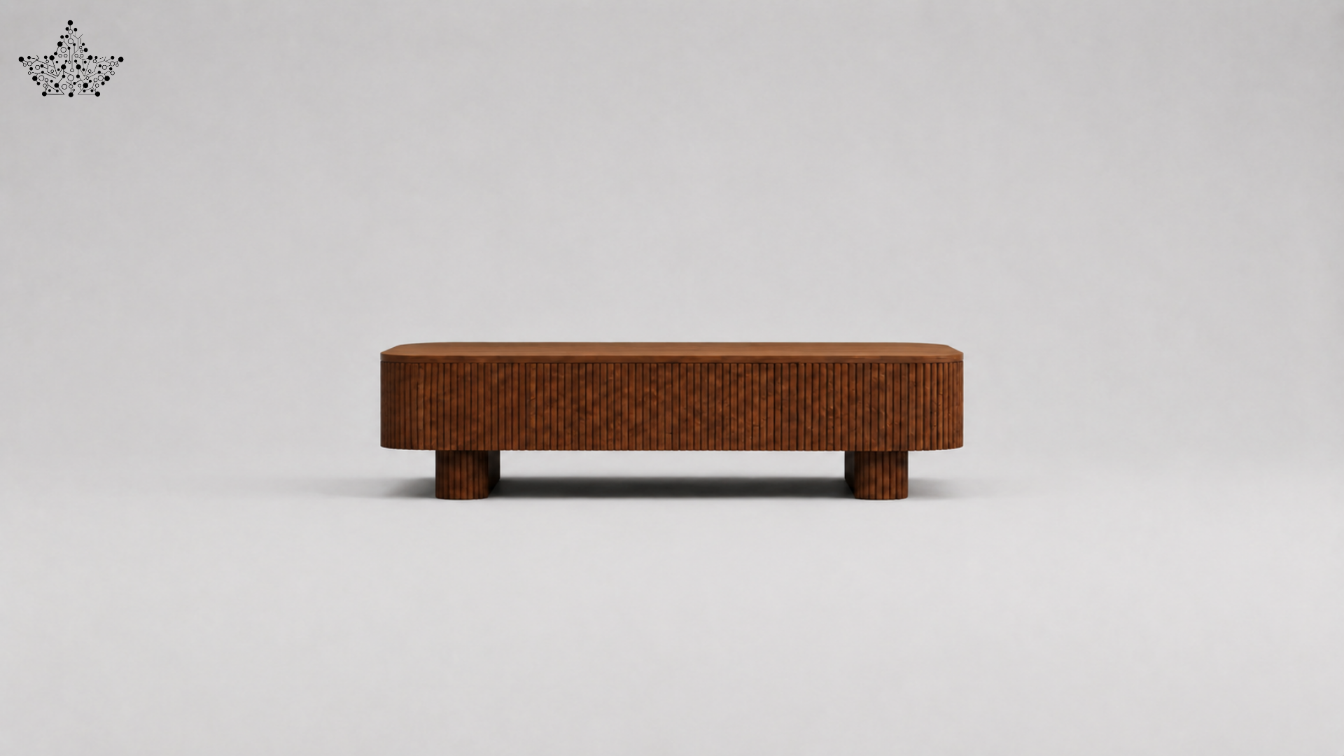 Curved Walnet Centre Table