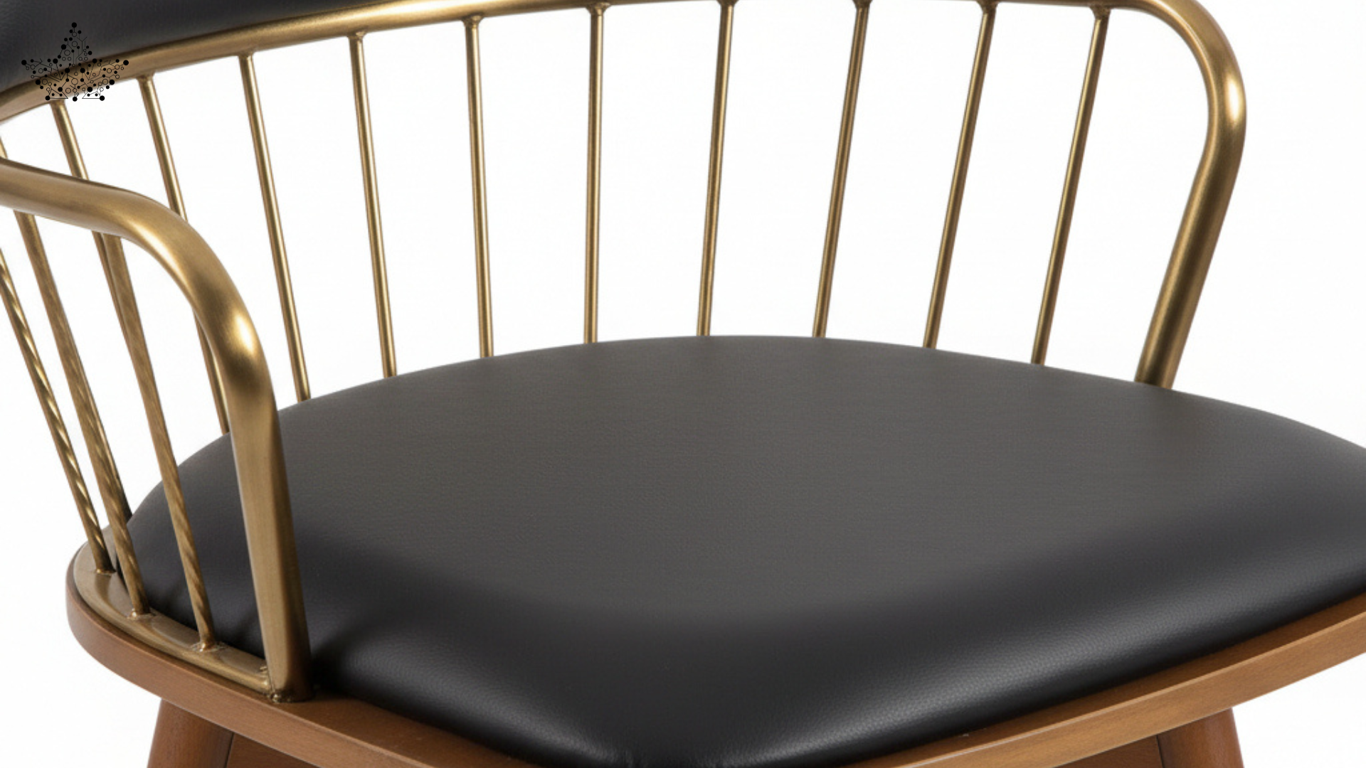 Brass & Leather Bar Stool