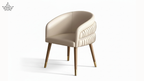 Cream Barrel Dining Chair