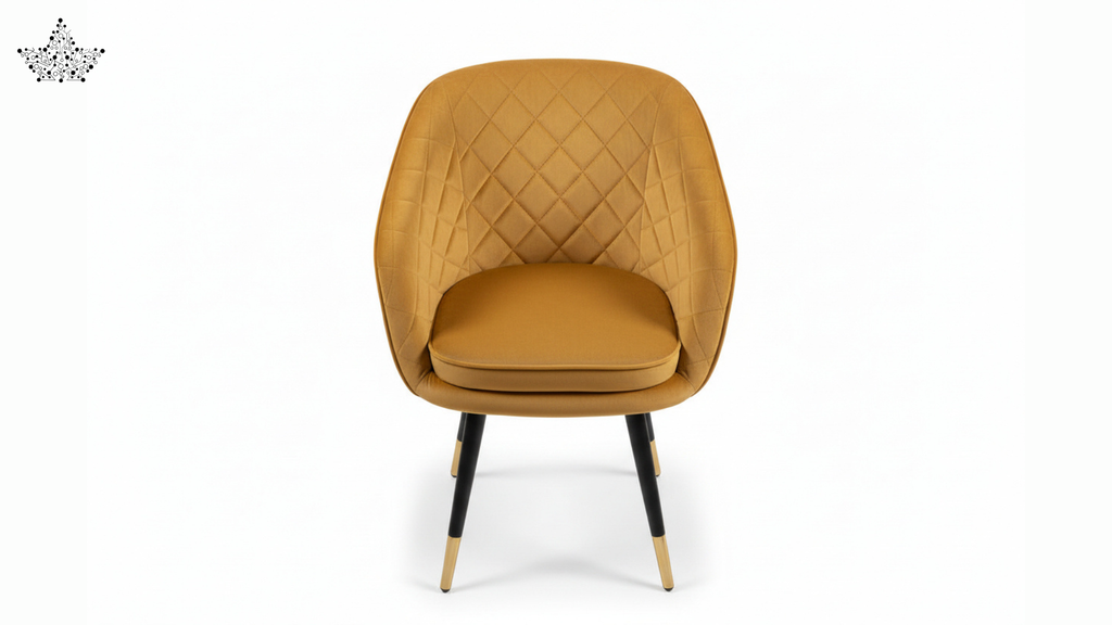 Mustard Velvet Cafe Armchair