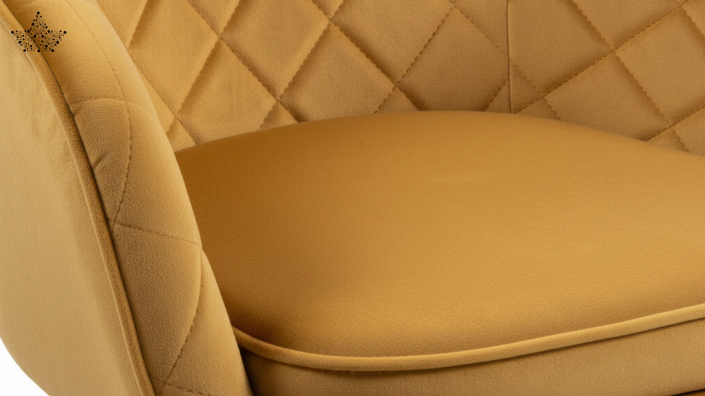 Mustard Velvet Cafe Armchair