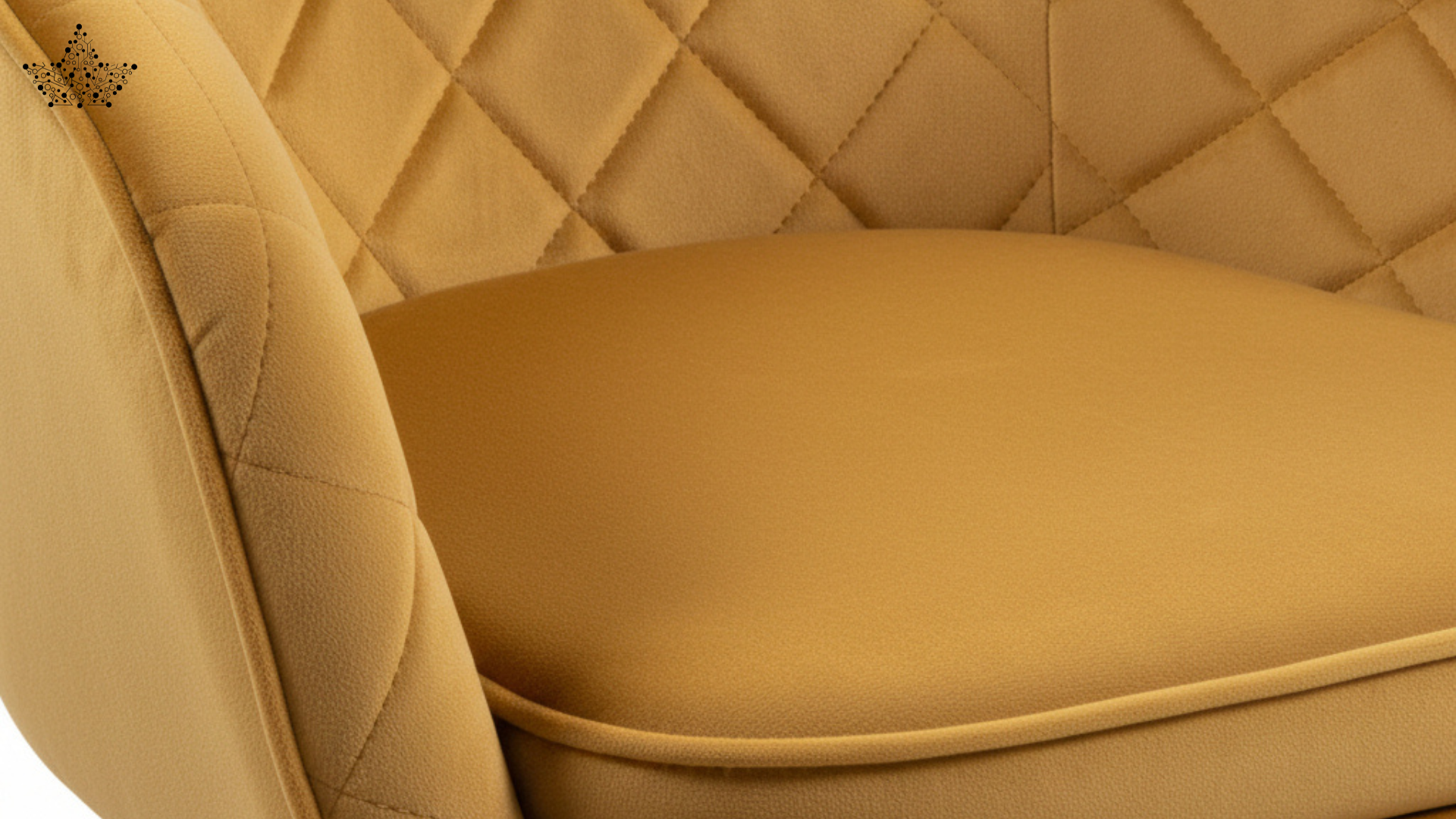 Mustard Velvet Cafe Armchair