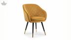 Mustard Velvet Cafe Armchair