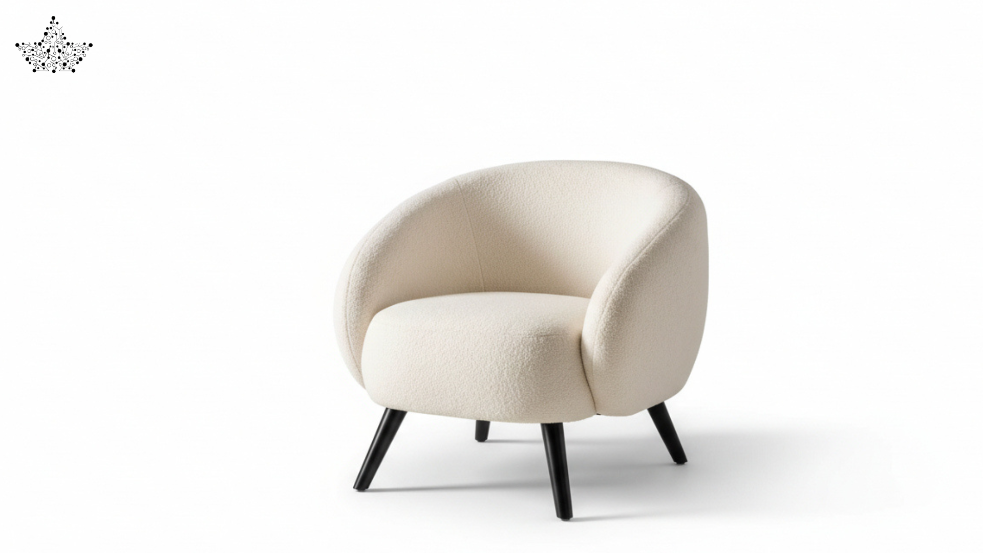 Bouclé Barrel Accent Chair