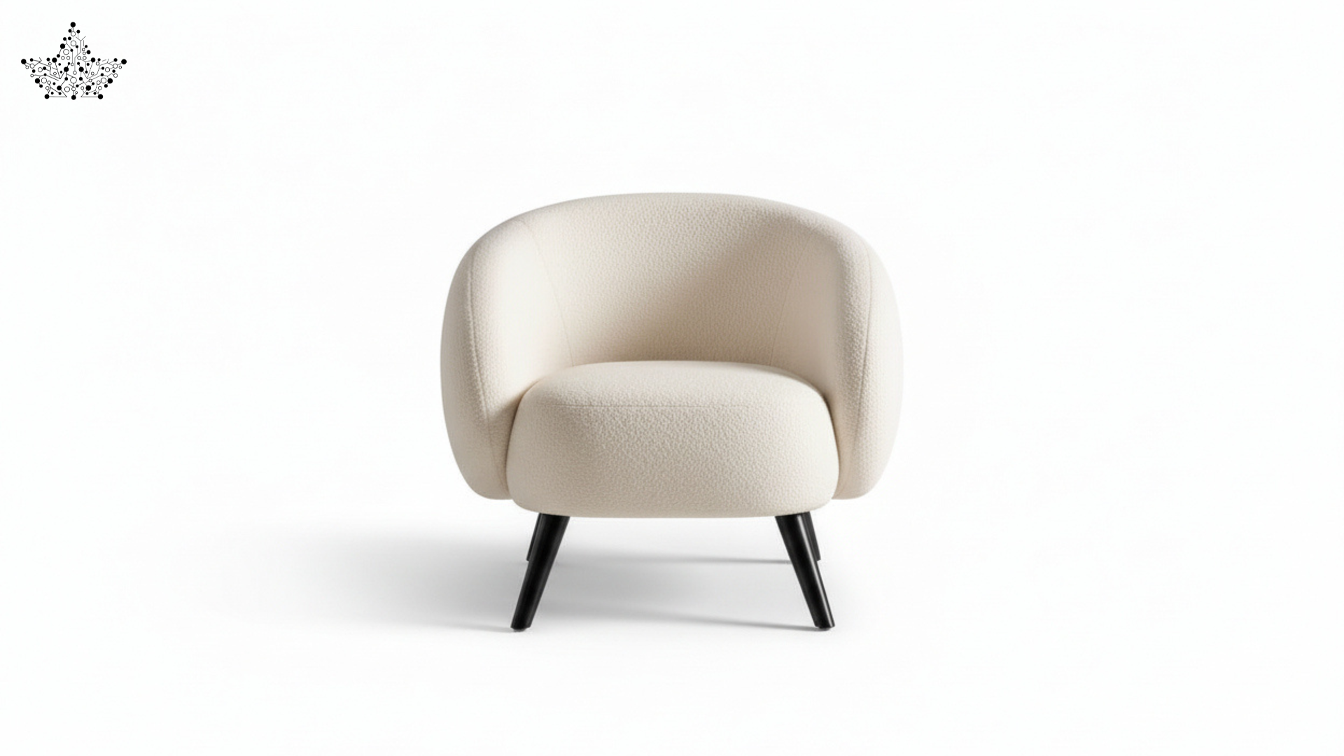 Bouclé Barrel Accent Chair