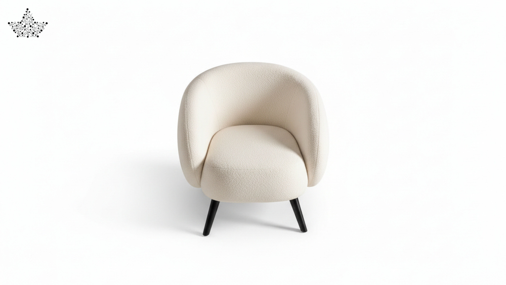 Bouclé Barrel Accent Chair