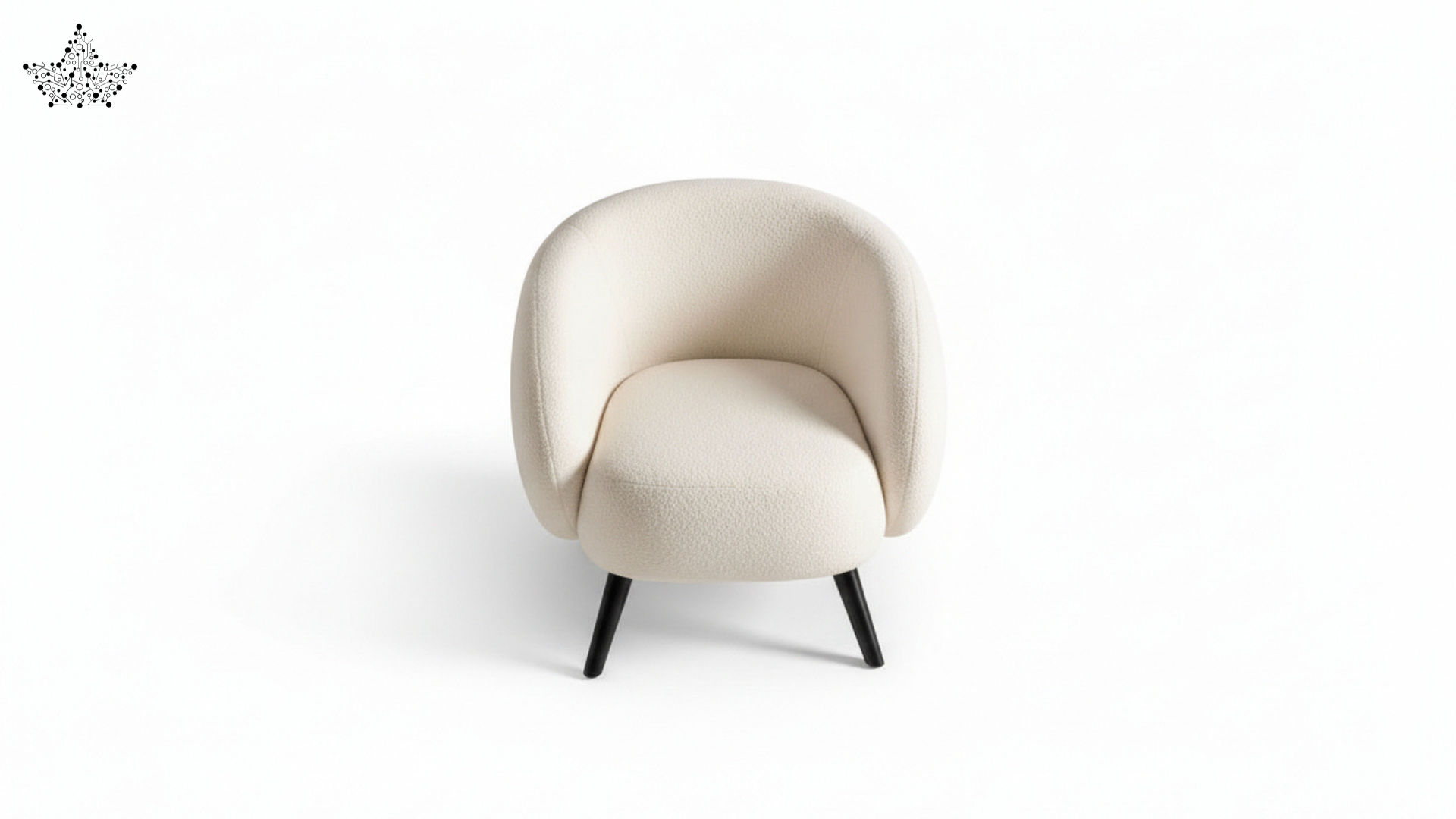 Bouclé Barrel Accent Chair