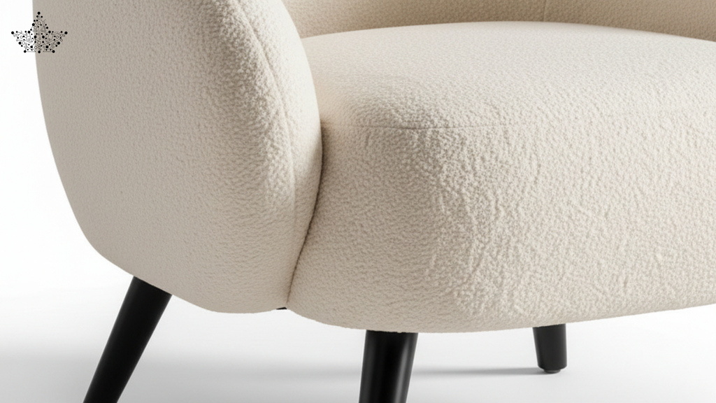 Bouclé Barrel Accent Chair