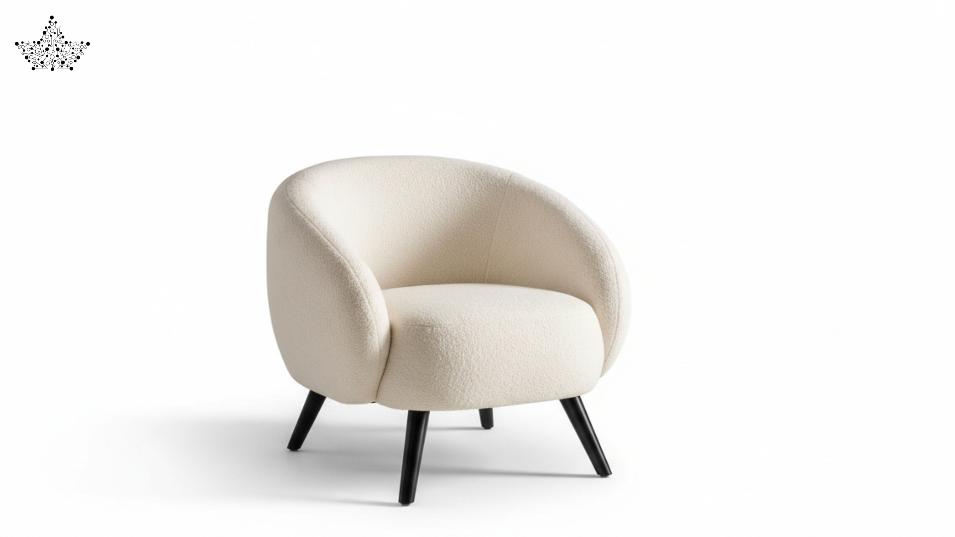 Bouclé Barrel Accent Chair