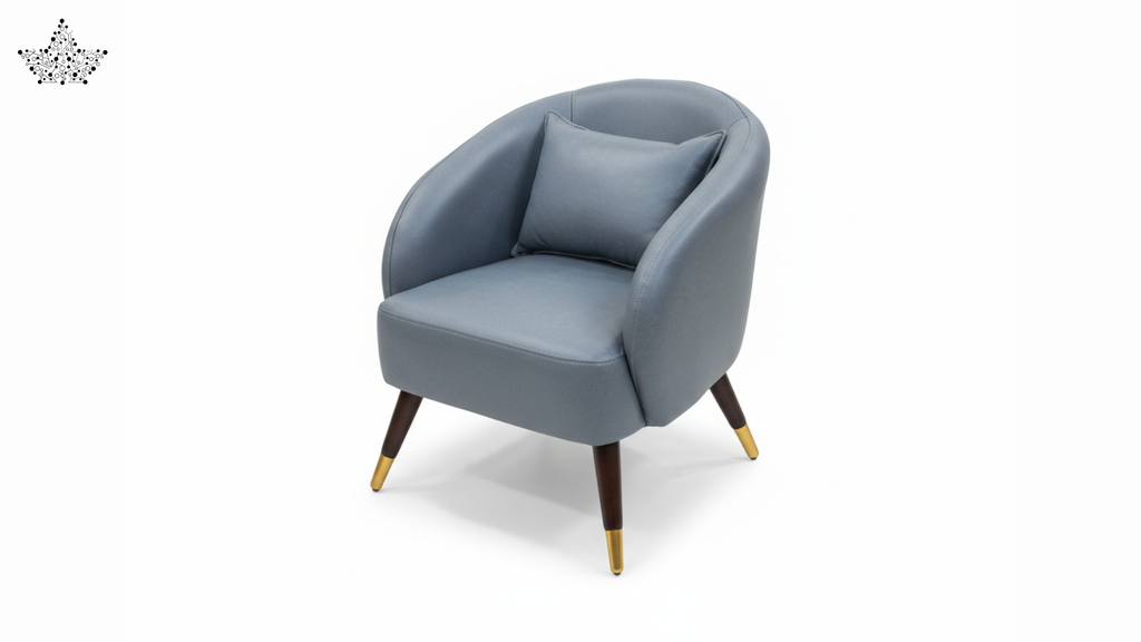 Luxe Barrel Accent Chair - Slate Blue