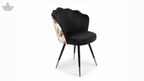 Black Floral Shell Chair
