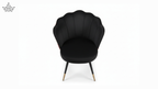 Black Floral Shell Chair