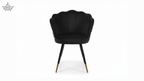 Black Floral Shell Chair