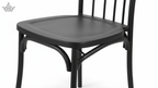 Slat-Back Dining Chair in Matte Black