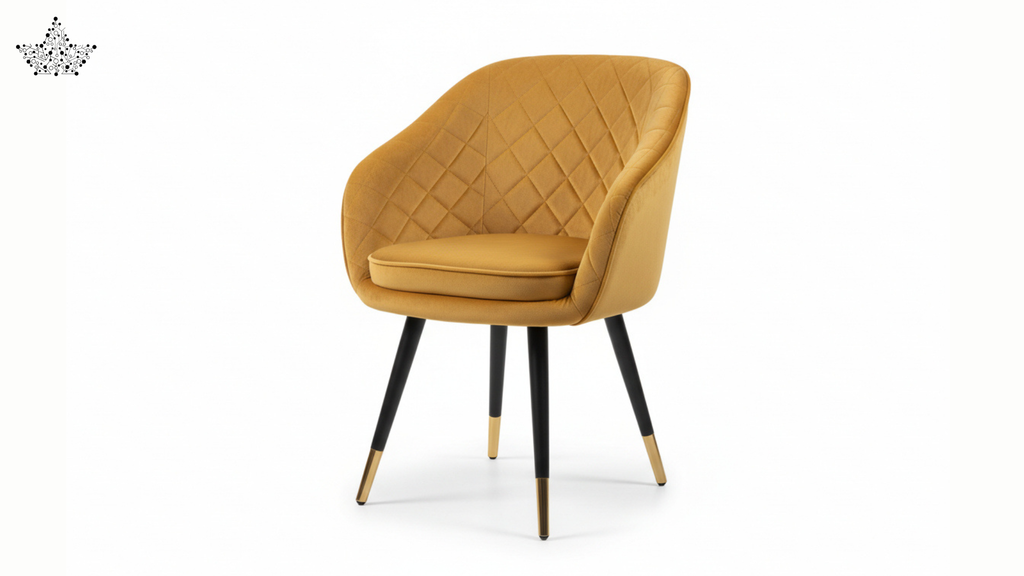 Mustard Velvet Cafe Armchair