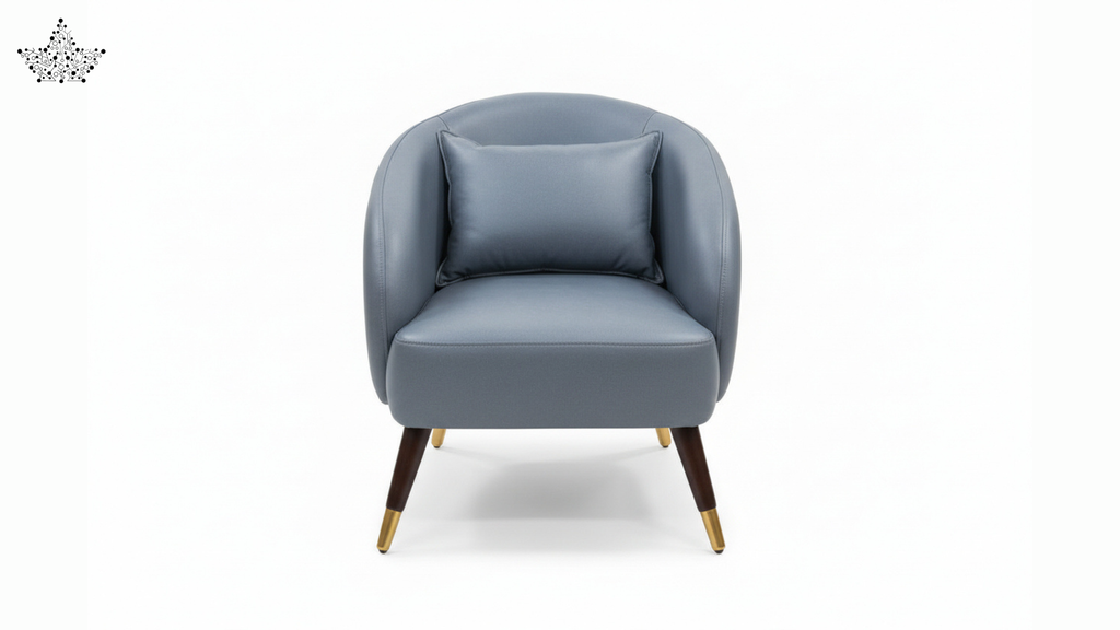 Luxe Barrel Accent Chair - Slate Blue
