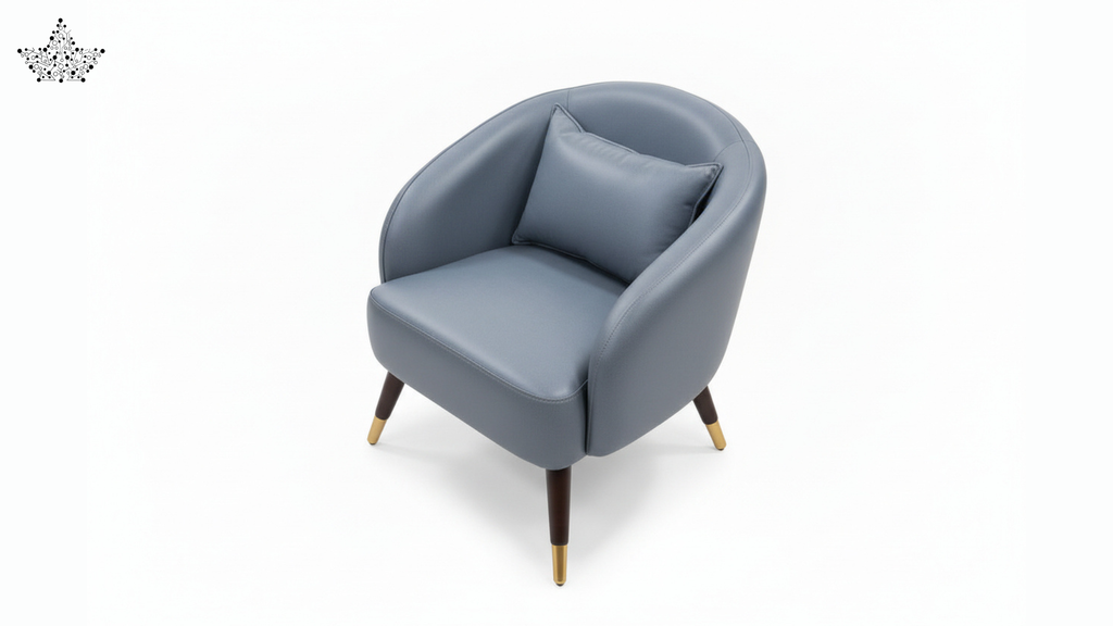 Luxe Barrel Accent Chair - Slate Blue