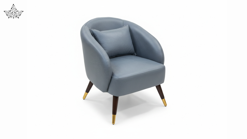 Luxe Barrel Accent Chair - Slate Blue