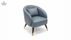 Luxe Barrel Accent Chair - Slate Blue
