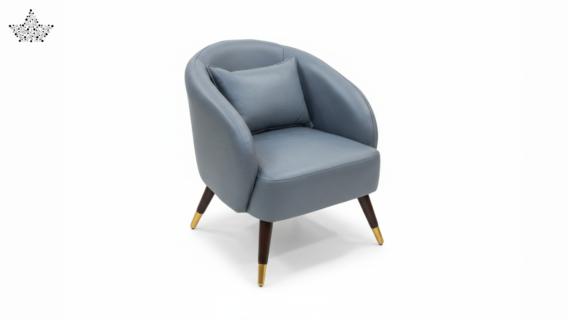 Luxe Barrel Accent Chair - Slate Blue