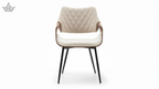 Diamond-Quilted Walnut Shell Armchair