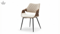Diamond-Quilted Walnut Shell Armchair