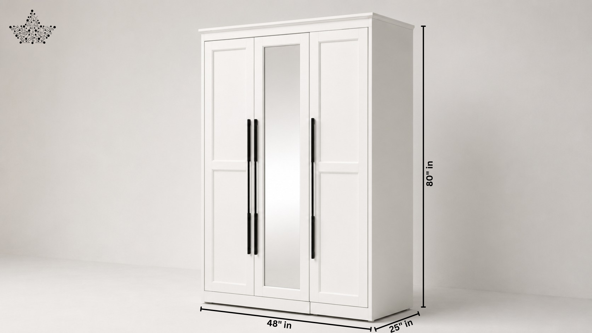 White Verona Almirah