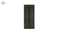 Black wardrobe with glass doors on a white background