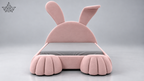 Ardas Bunny Bliss Pink Upholstered Bed