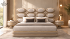 Aurelia Luxury Upholstered Bed with Oval Headboard
