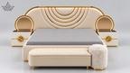 Aurora Curved Headboard Upholstered Bed