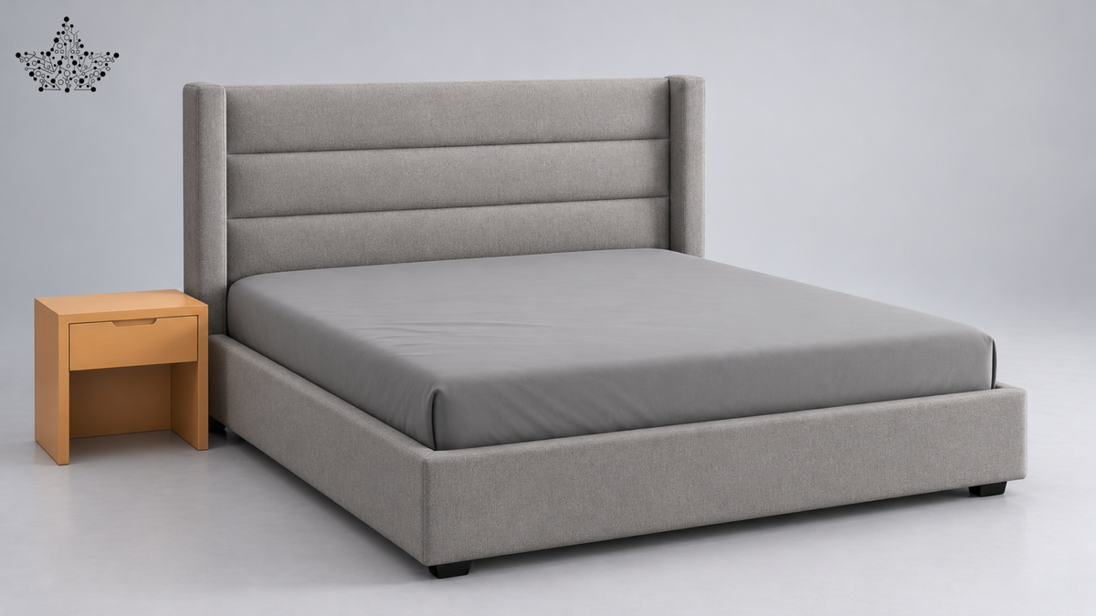 Ardas Elara Grey Upholstered Bed