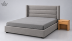 Ardas Elara Grey Upholstered Bed