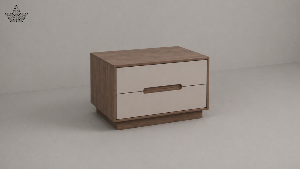 Olive Channel Bedside Table
