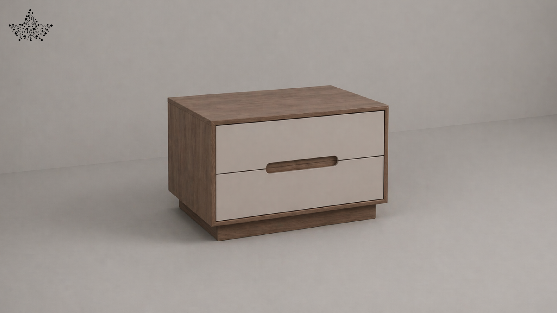 Olive Channel Bedside Table