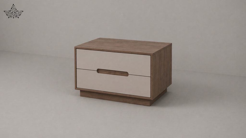 Olive Channel Bedside Table