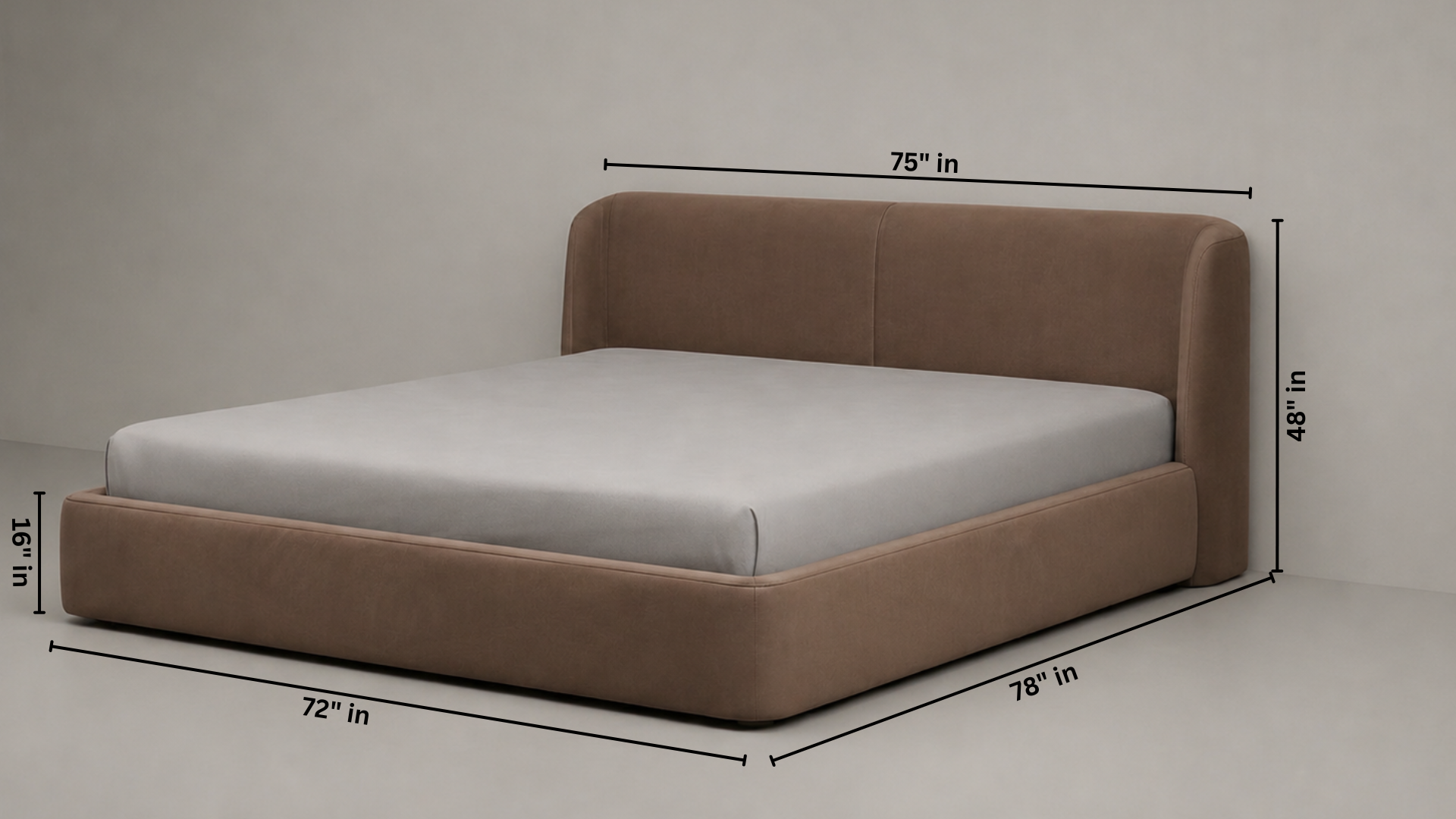 Caramel Curved Bed