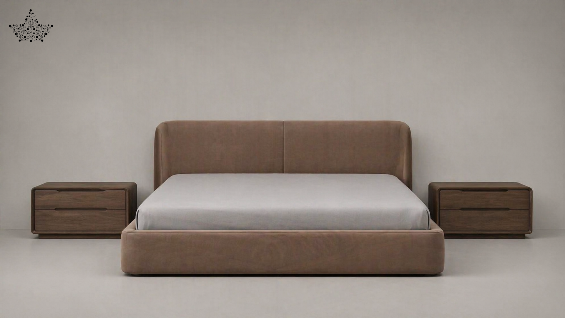 Caramel Curved Bed