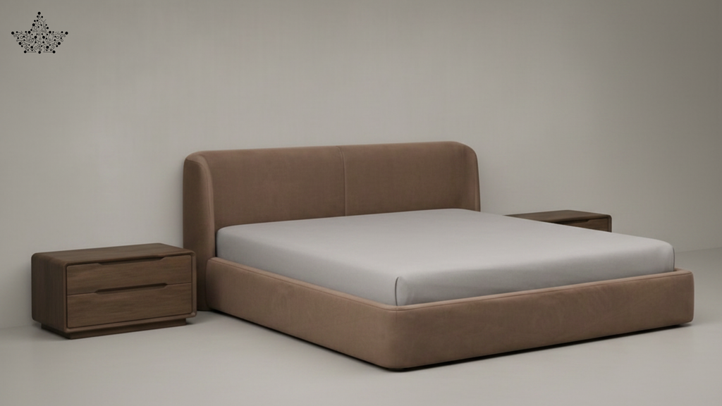 Caramel Curved Bed